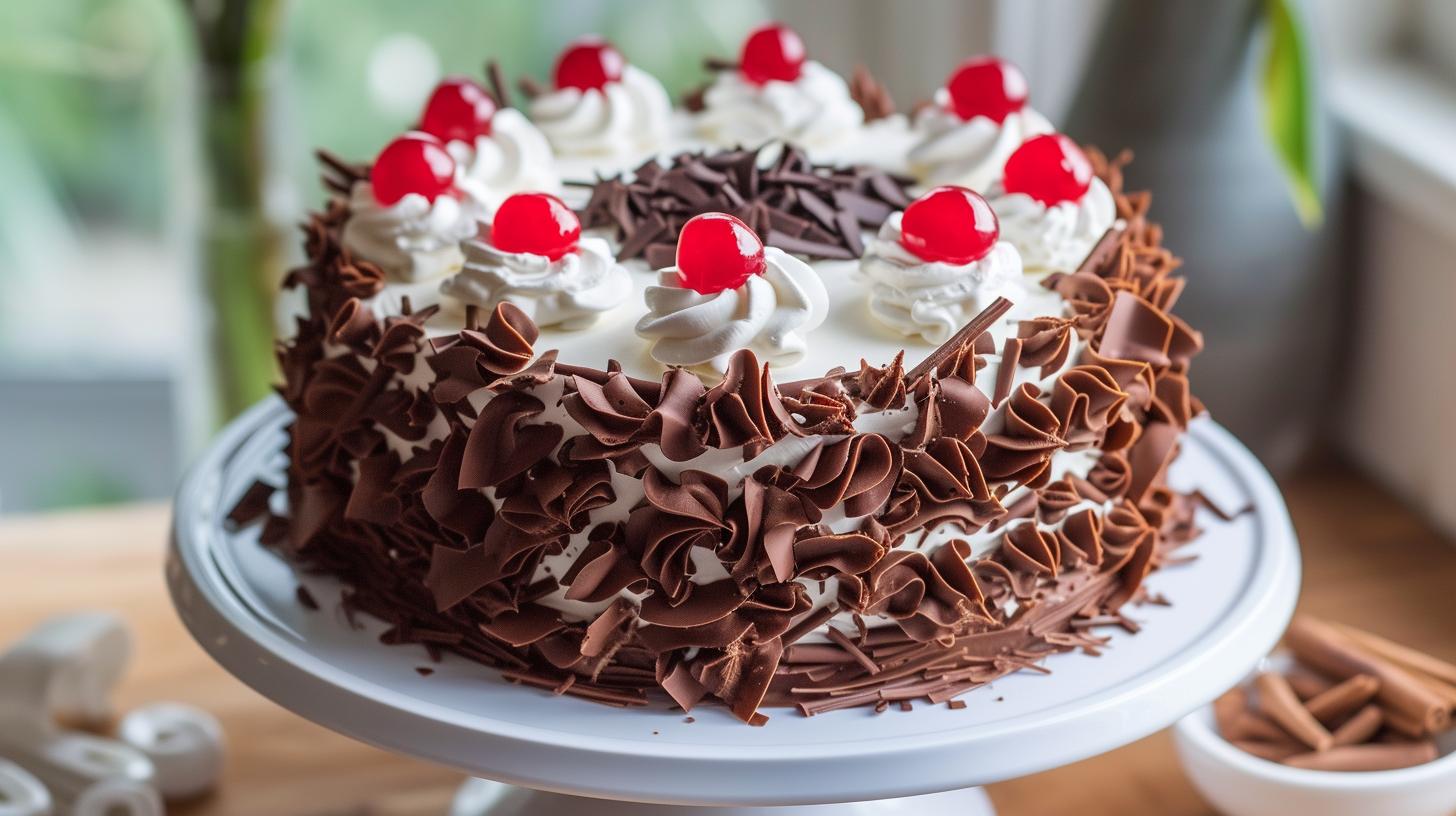 Easy 1 KG White Forest Cake recipe at home