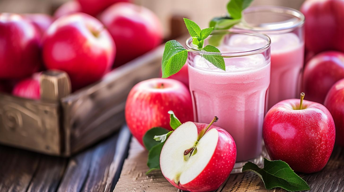 Refreshing apple shake recipe in Hindi