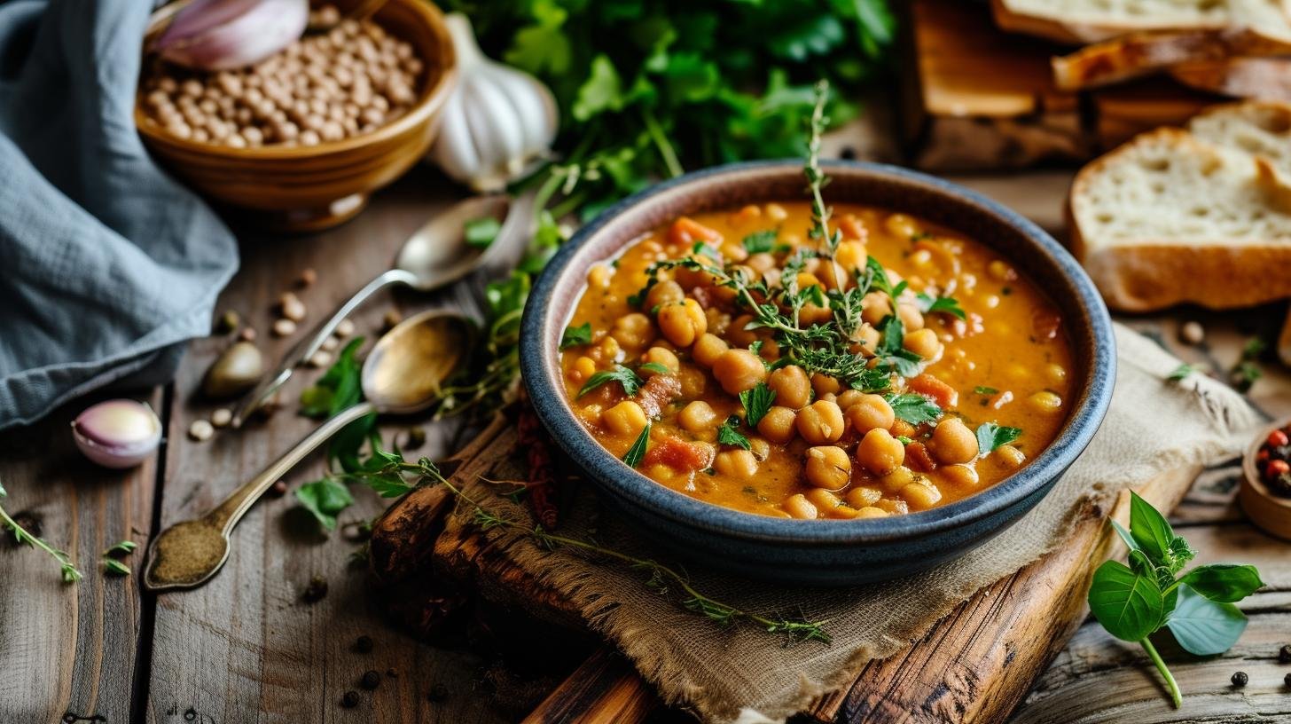 A delicious alternative to the traditional tomato-based chickpea curry