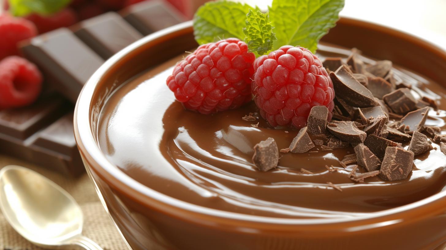Delicious chocolate mousse without eggs