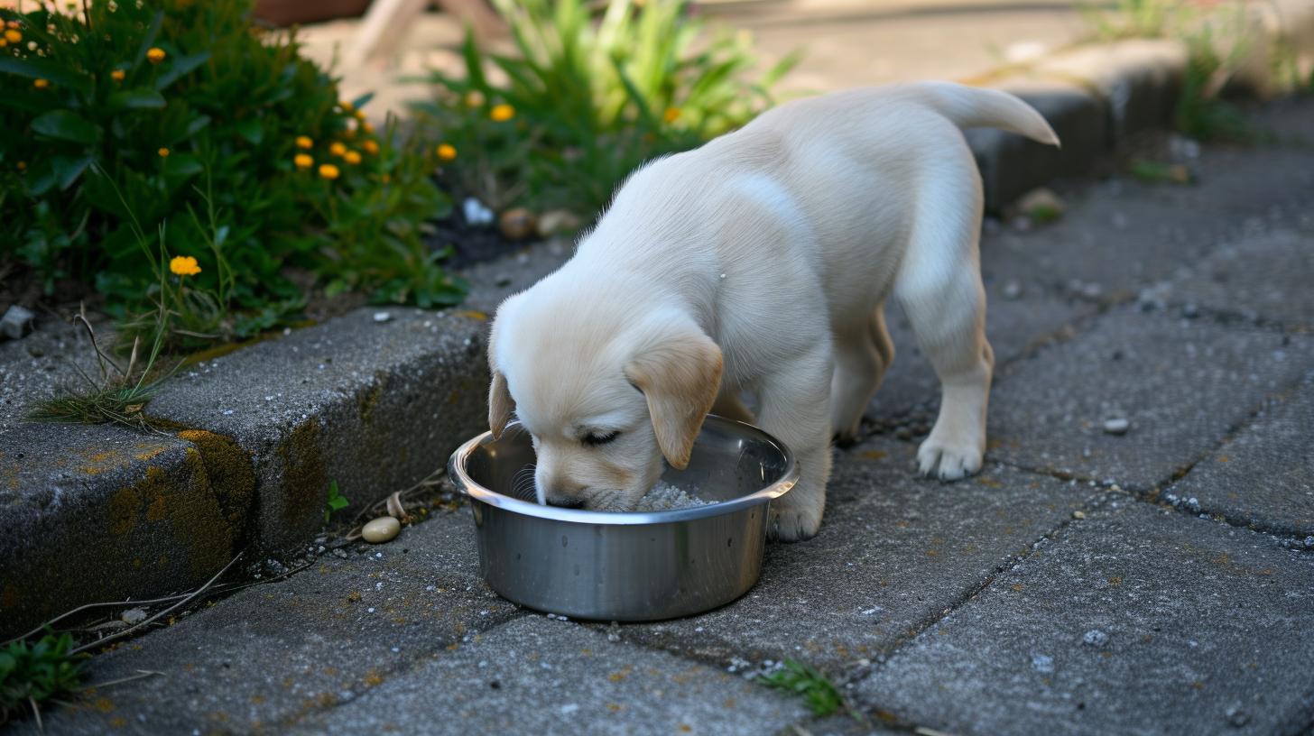 High-quality food for Labrador puppy's development