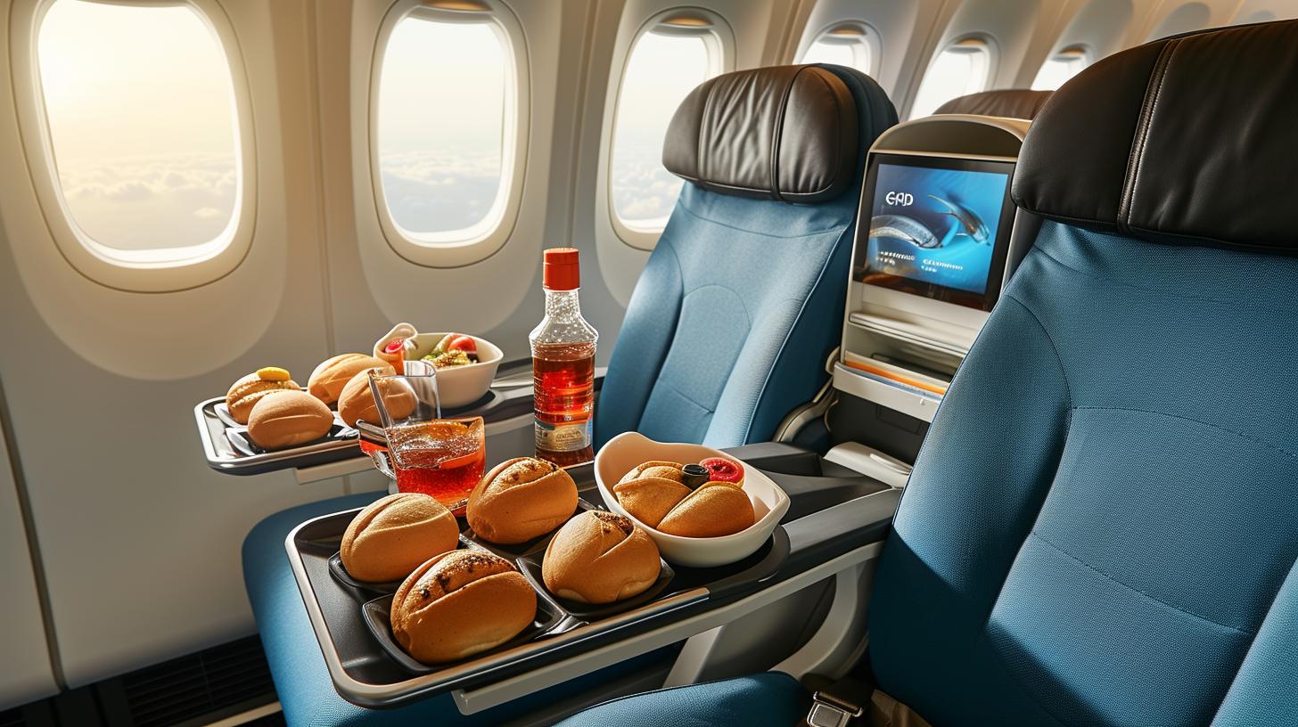 freshly-prepared dishes for an enjoyable flight