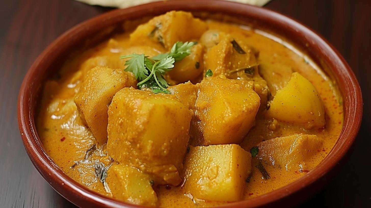Authentic Kashmiri Aloo Dum Bengali Recipe featuring flavorful potato dish