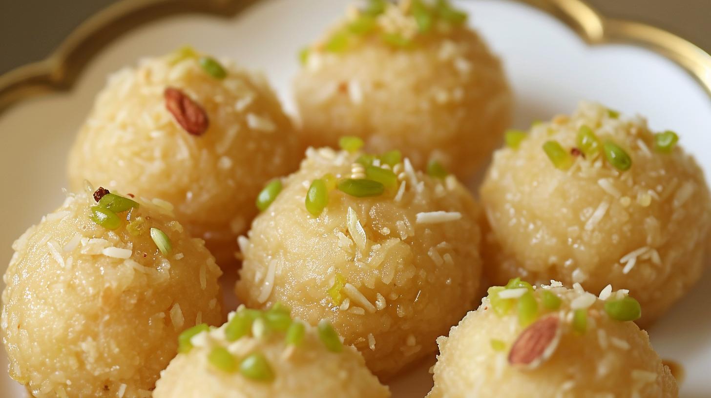 Traditional Nariyal Ke Laddu recipe in Hindi for dessert lovers