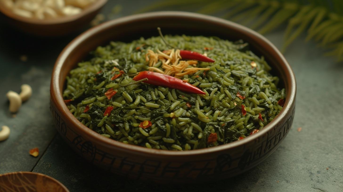 Authentic Palak Rice Recipe by Hebbar's Kitchen