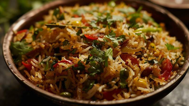 Easy soya bean pulao recipe in Hindi with aromatic spices