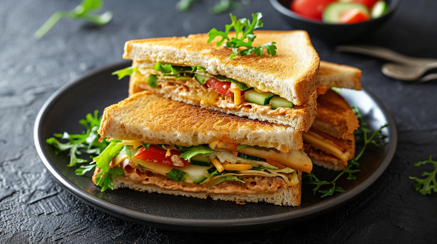 Easy-to-follow vegetable sandwich recipe in Hindi