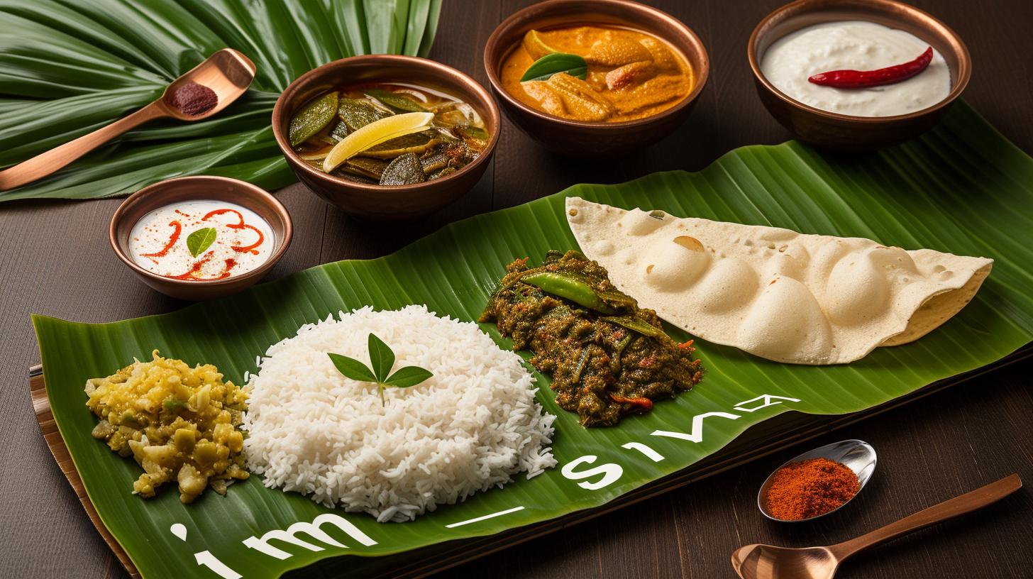 Delicious vegetarian offerings on South Indian wedding menu