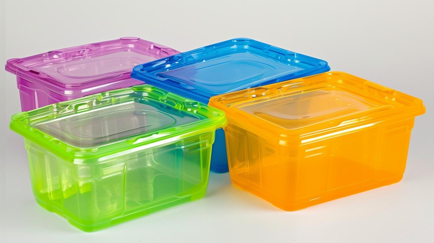 Versatile disposable plastic food containers with secure lids