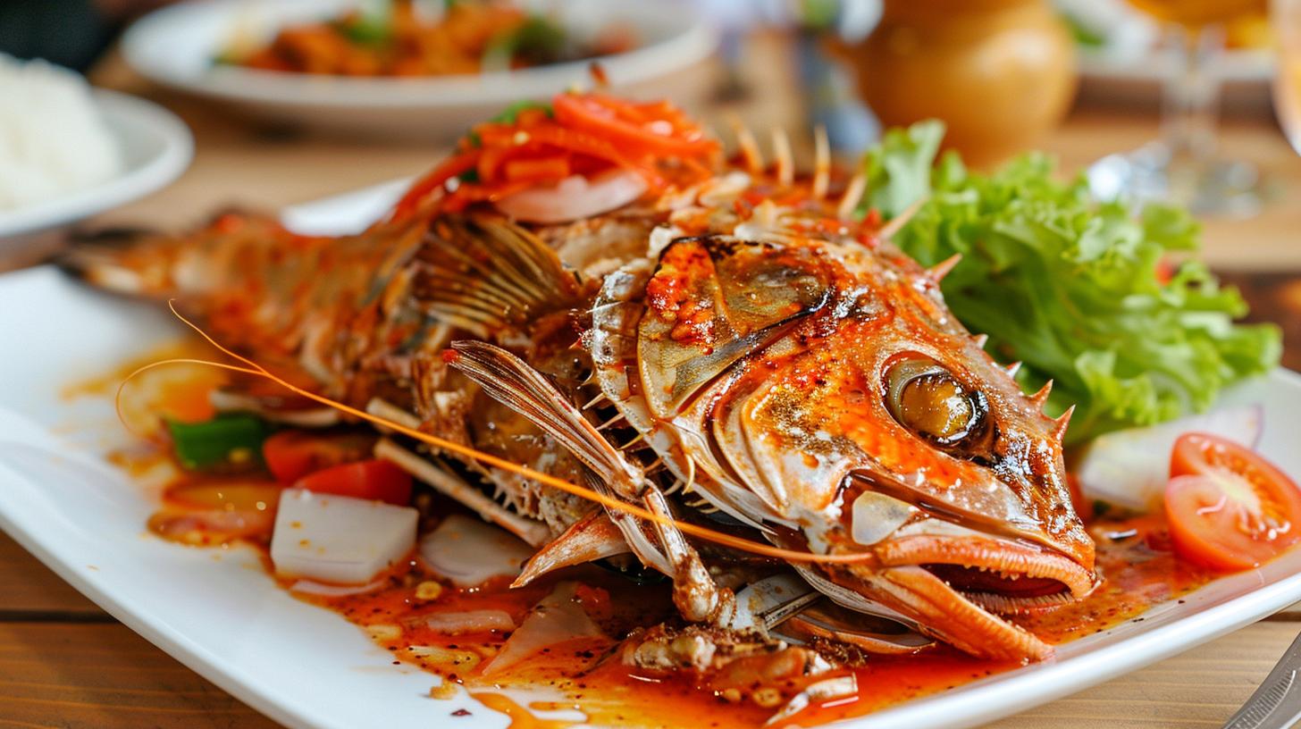 Enjoy fresh seafood, tropical fruits, and spicy curry dishes