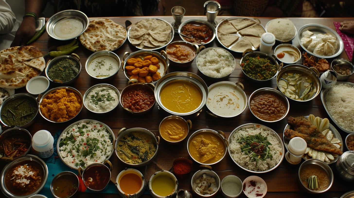Iconic Gujarati Thali and street food in India