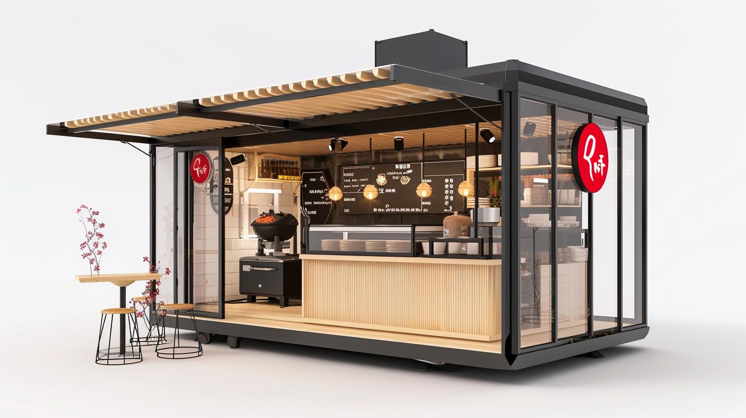 Efficient and Stylish Fast Food Stall Design in India