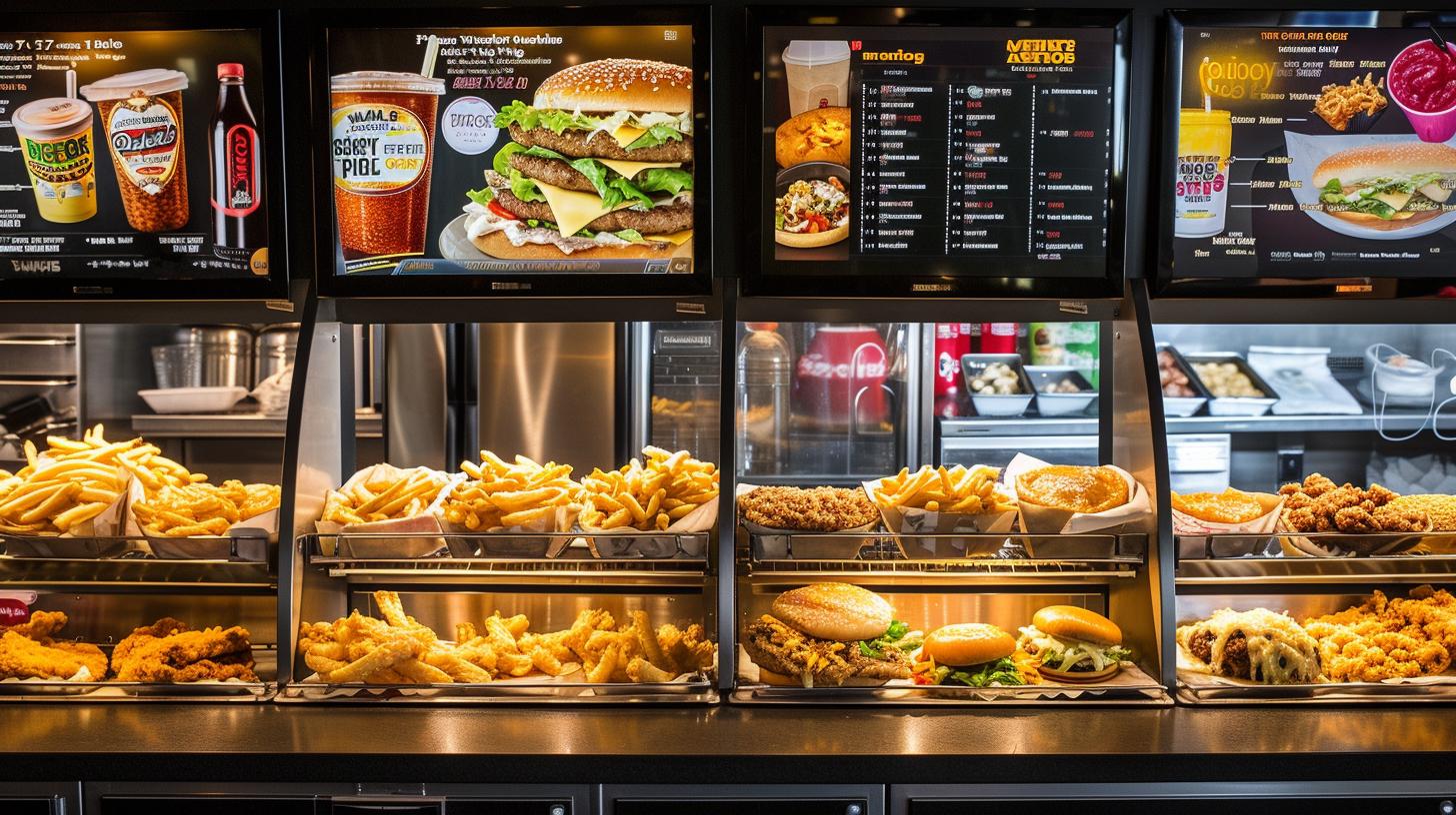 Innovative fast food steel counter design