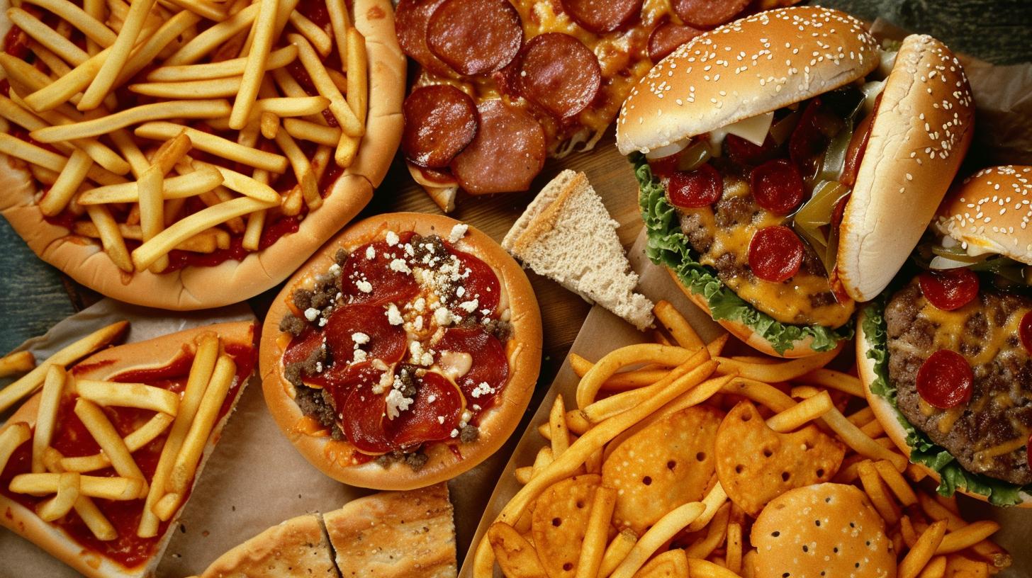 Graphic depicting the Dangers of Junk Food on Poster