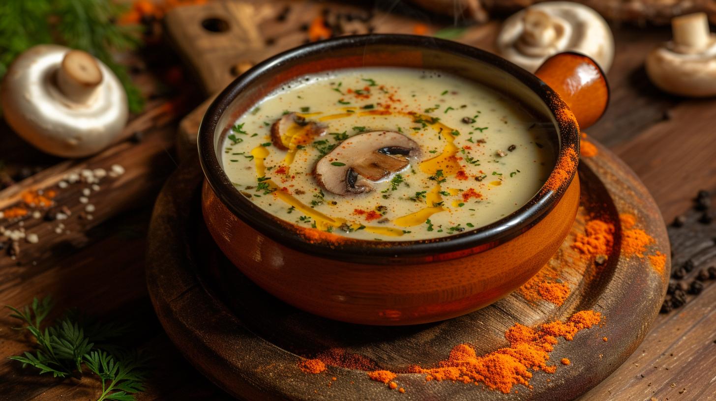 Step-by-step mushroom soup recipe in Hindi