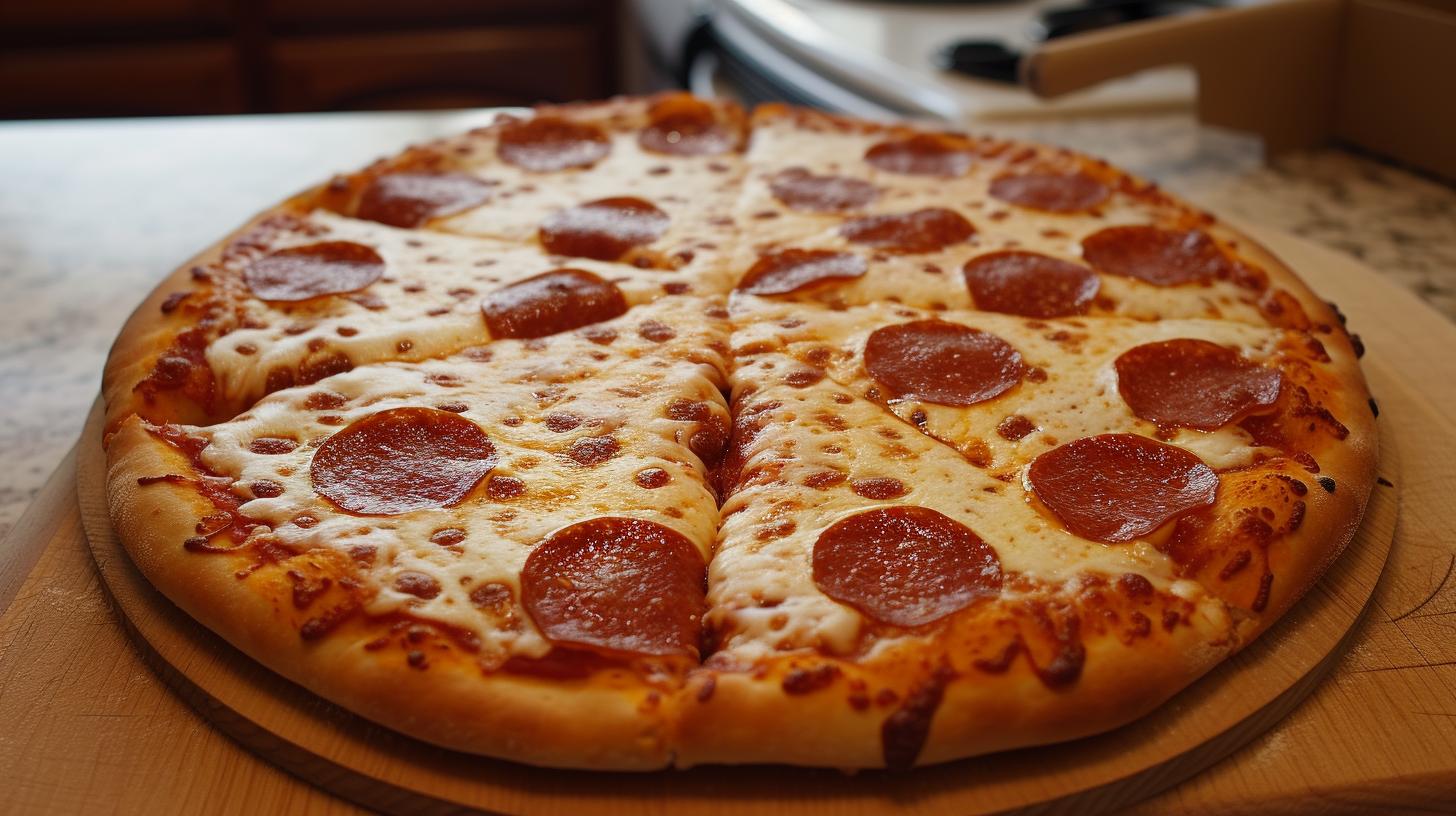 Mouthwatering cheese pizza, my favorite food