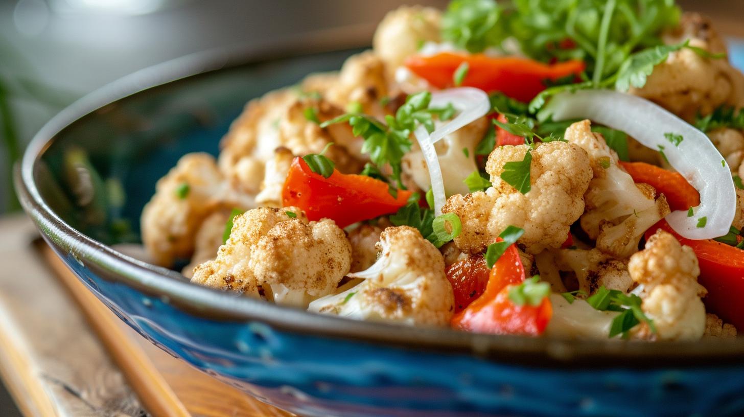 Healthy Recipe with Cauliflower and Capsicum