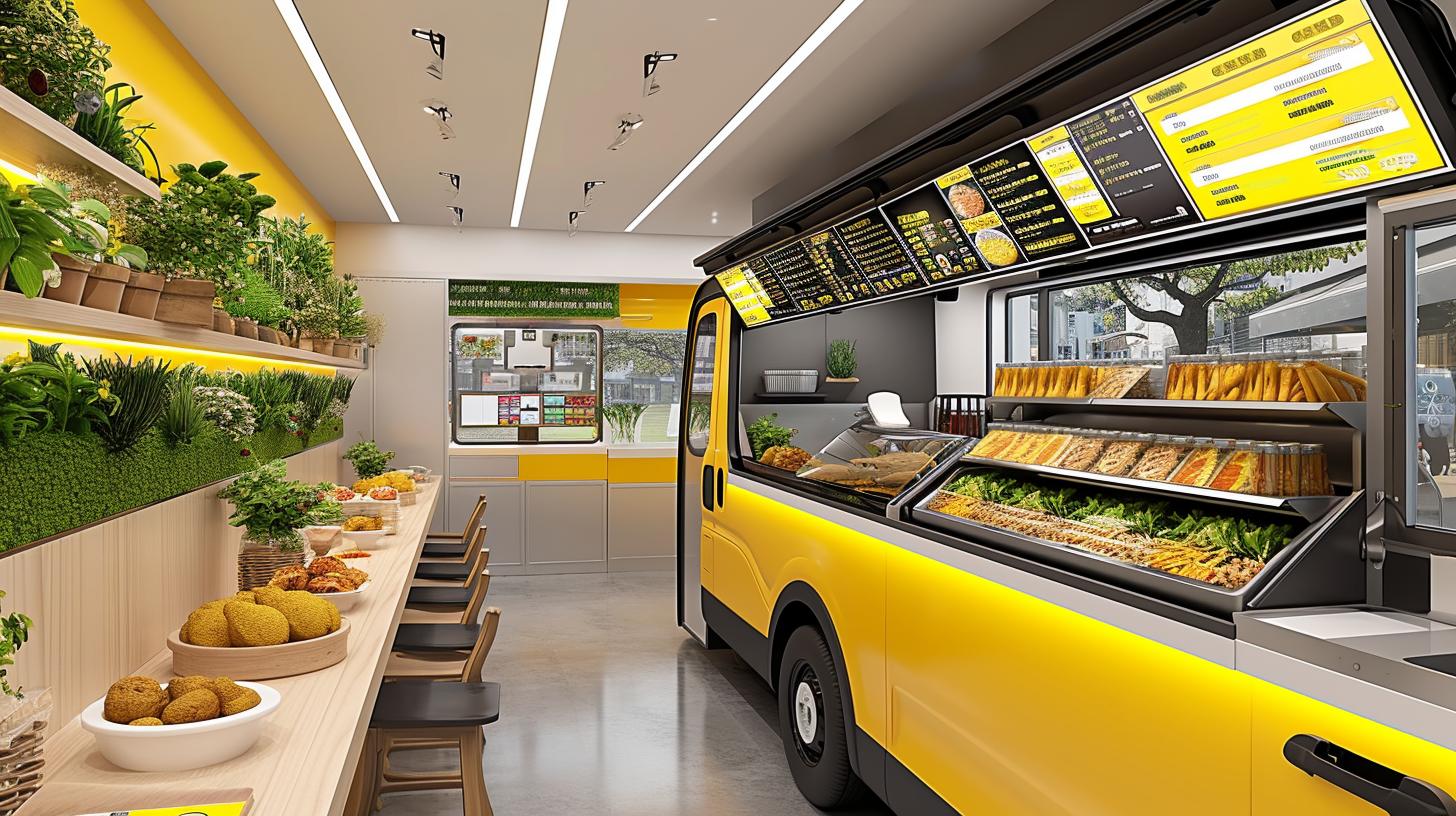 Modern TATA ACE food truck interior design